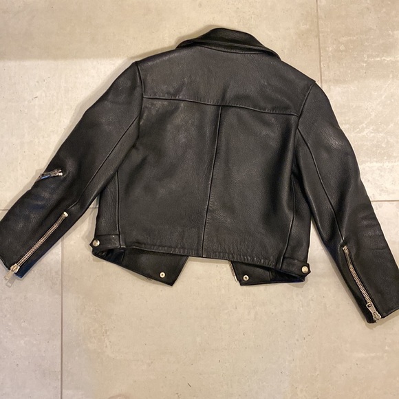 Acne Studios Black Leather Rita Jacket size 34 - Picture 8 of 15